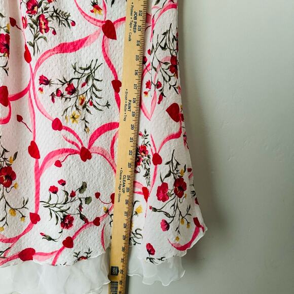 Victoria's Secret gold label Floral Heart Robe Pink Flutter Sleeve & gown - Picture 10 of 13